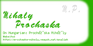 mihaly prochaska business card